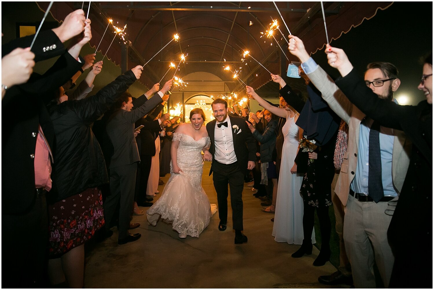  Sparklers grand exit for the bride and groom 