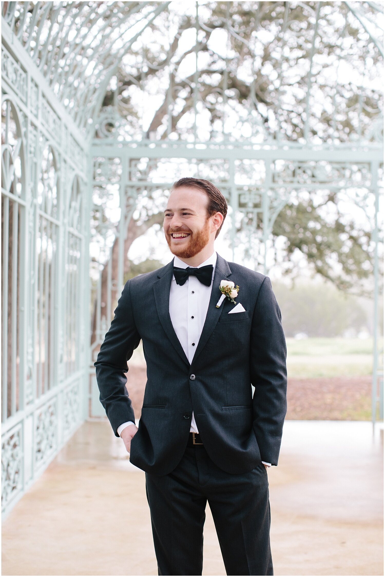  groom looks before the wedding 