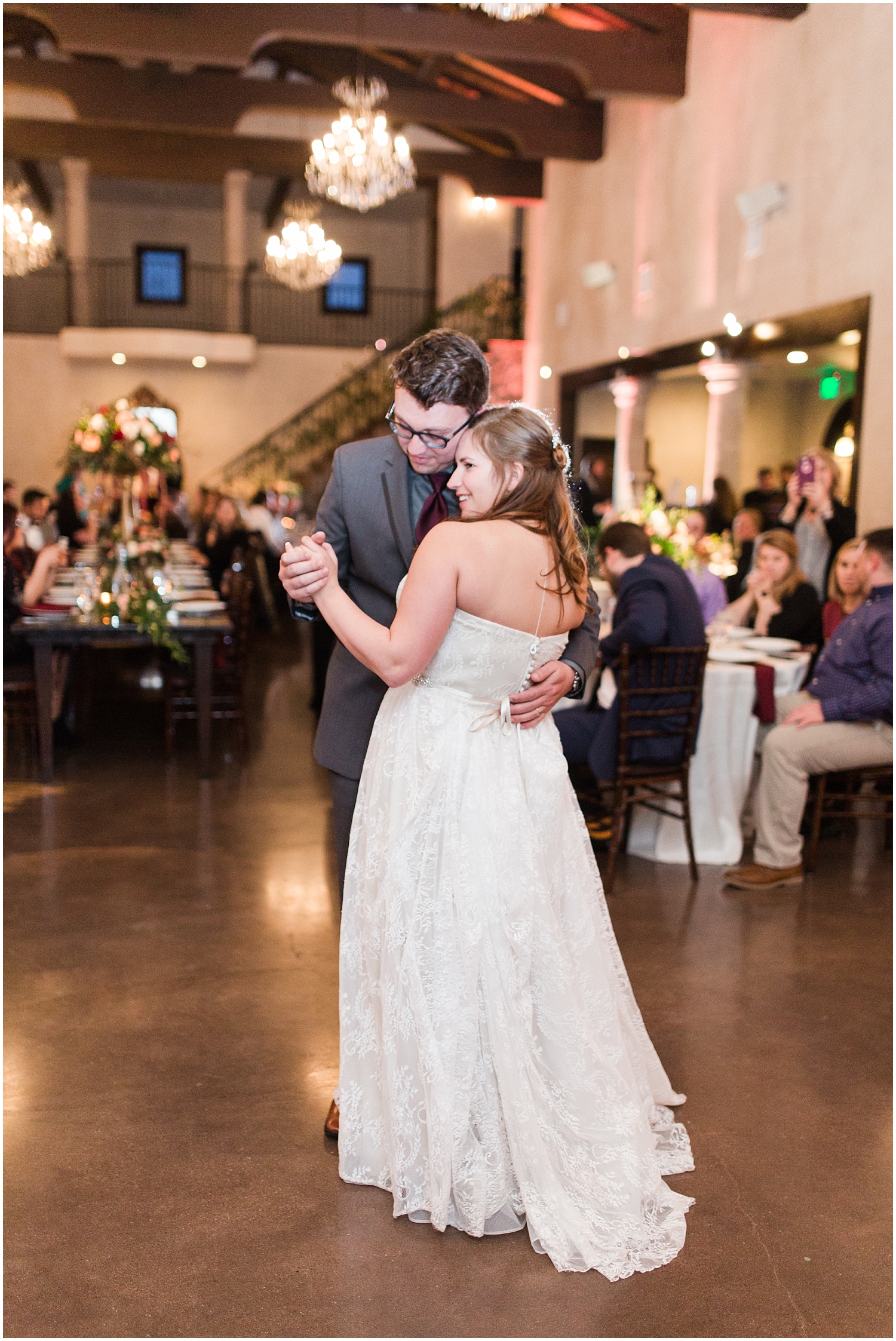  bride and groom’s first dance at the Ma Maison 