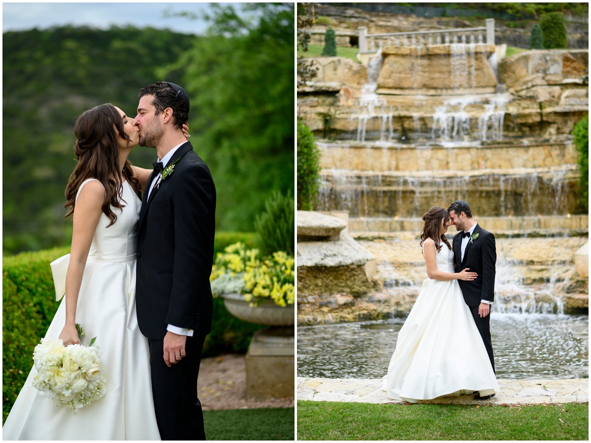  bride and groom at the Villa del Lago 