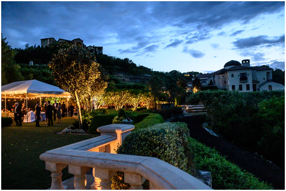  Villa del Lago wedding at night time 