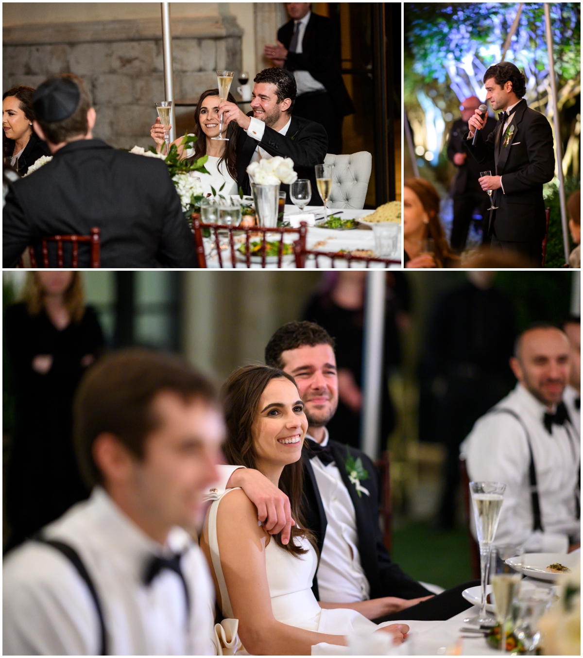  bride and groom at their wedding reception in Austin TX 