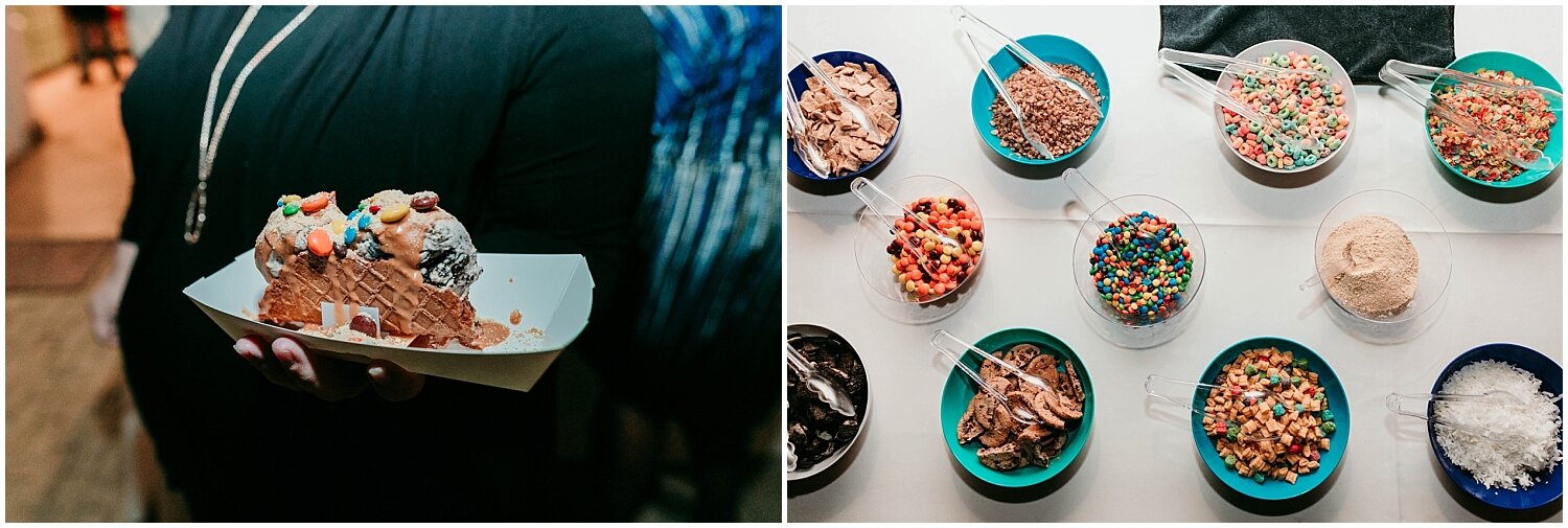  ice cream and toppings for wedding dessert 