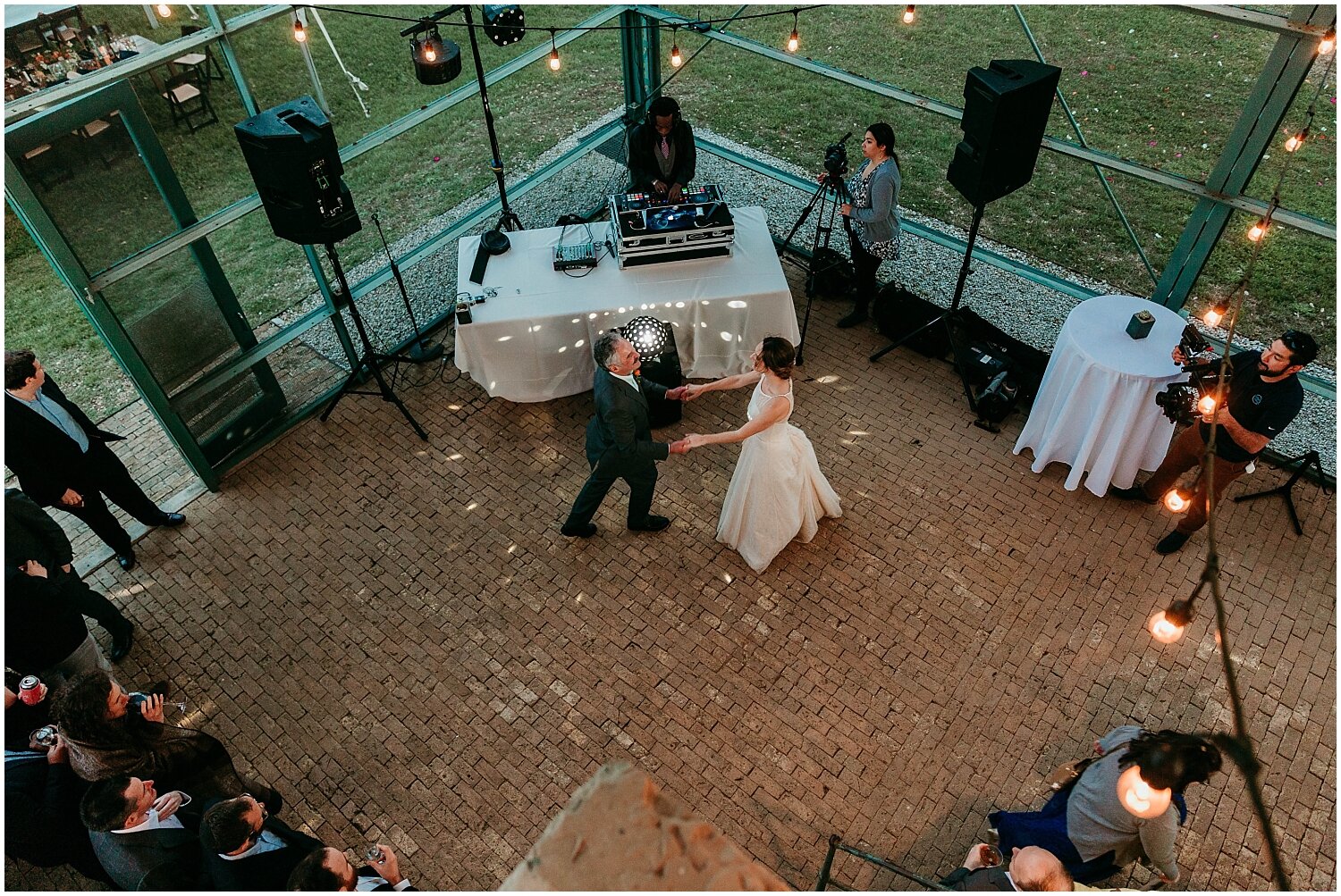  upview of the wedding reception 