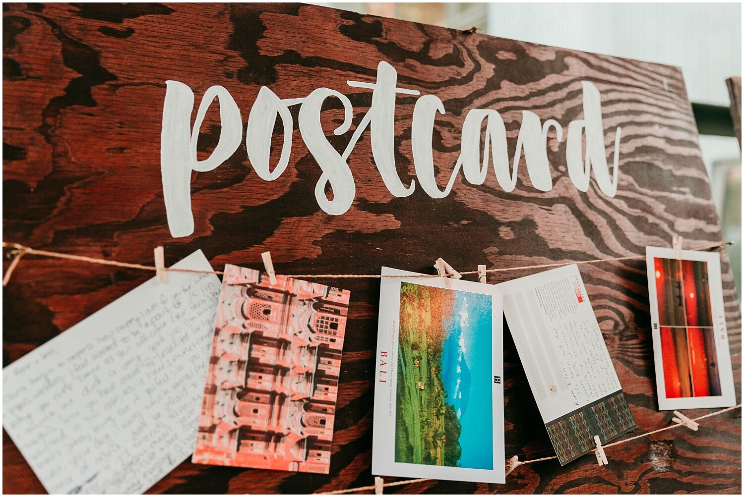  postcards as guestbook 