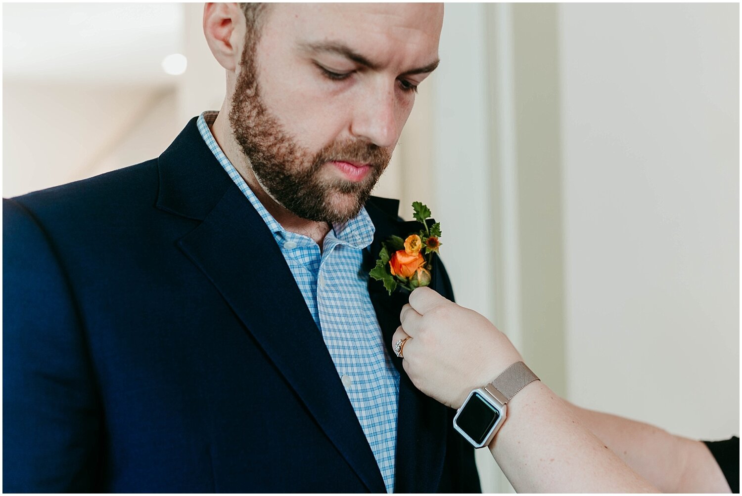  groom getting ready for his wedding 