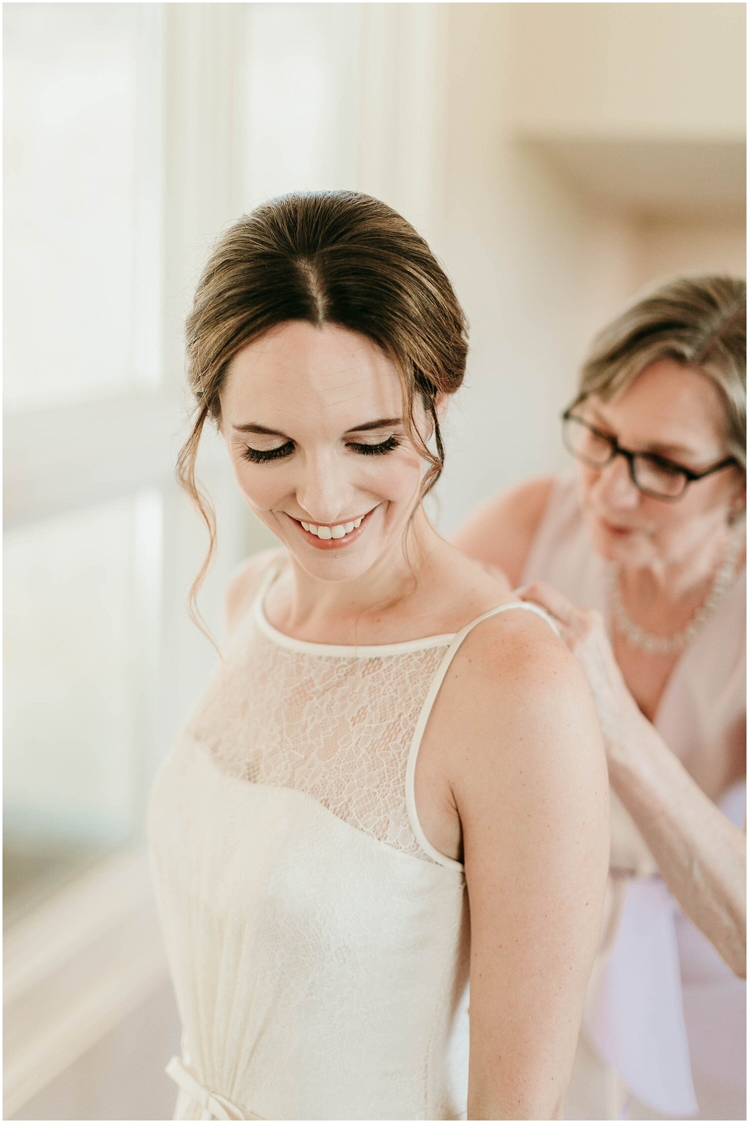  bride getting ready for her wedding at The Plant Kyle 