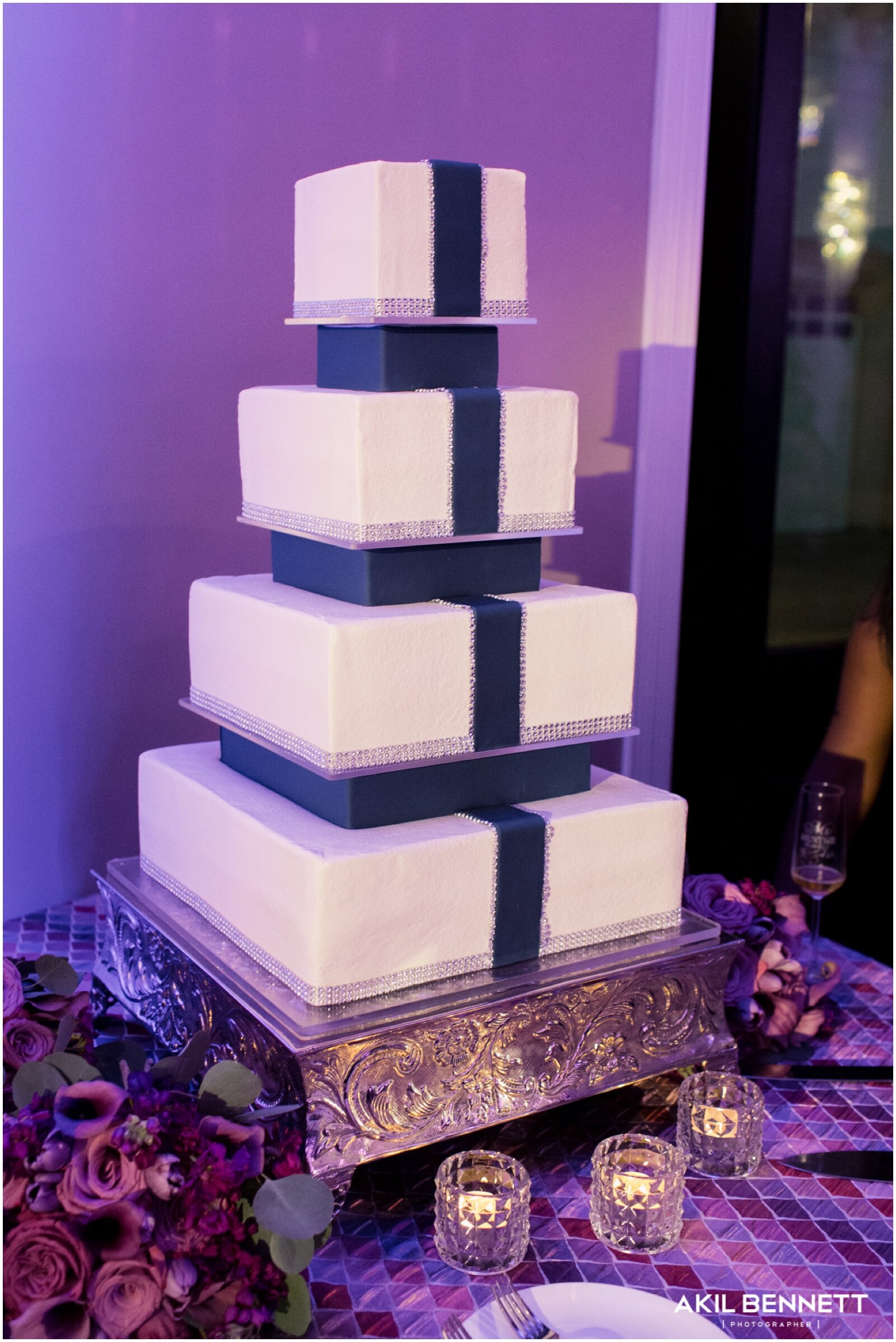  tall wedding cake in houston wedding 