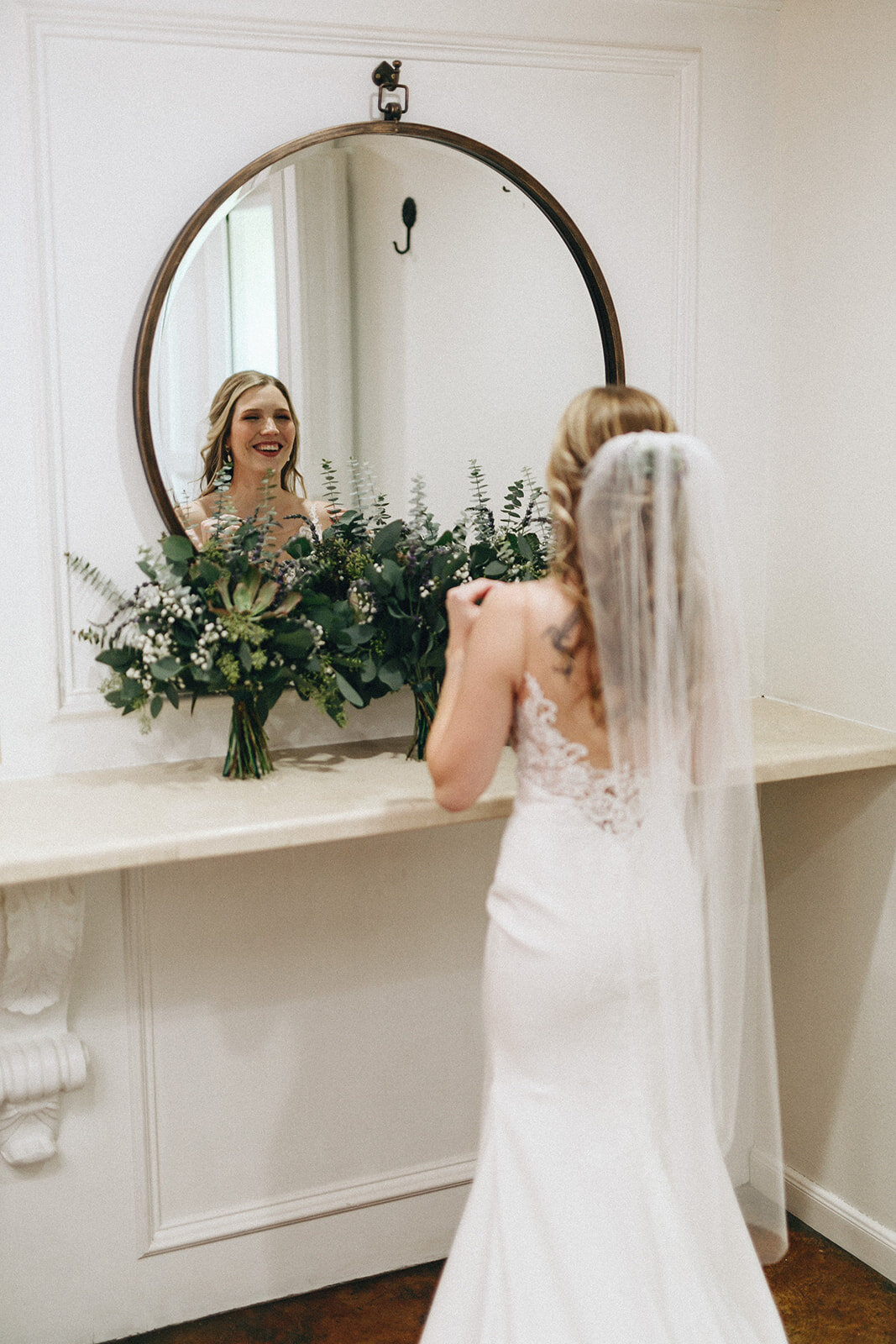  bride getting ready for her wedding  