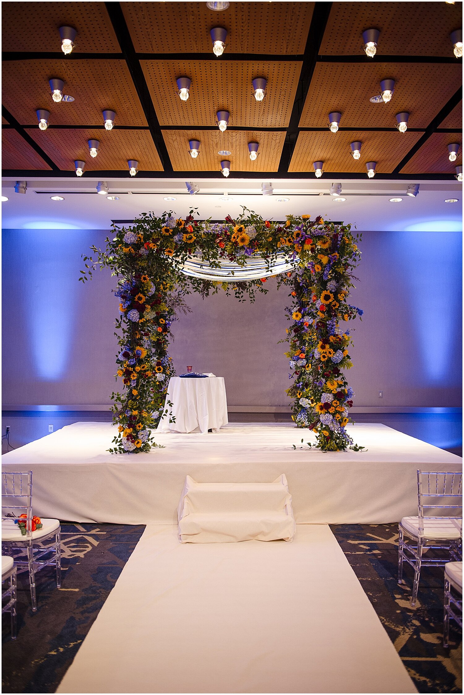  Sunflower and colorful floral wedding arch`` 