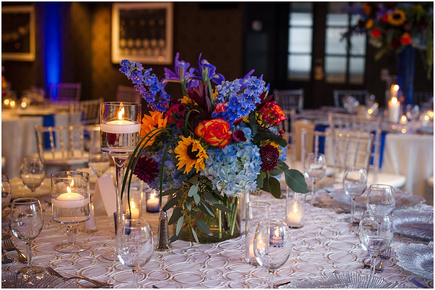  colorful floral centerpiece for Houston wedding 