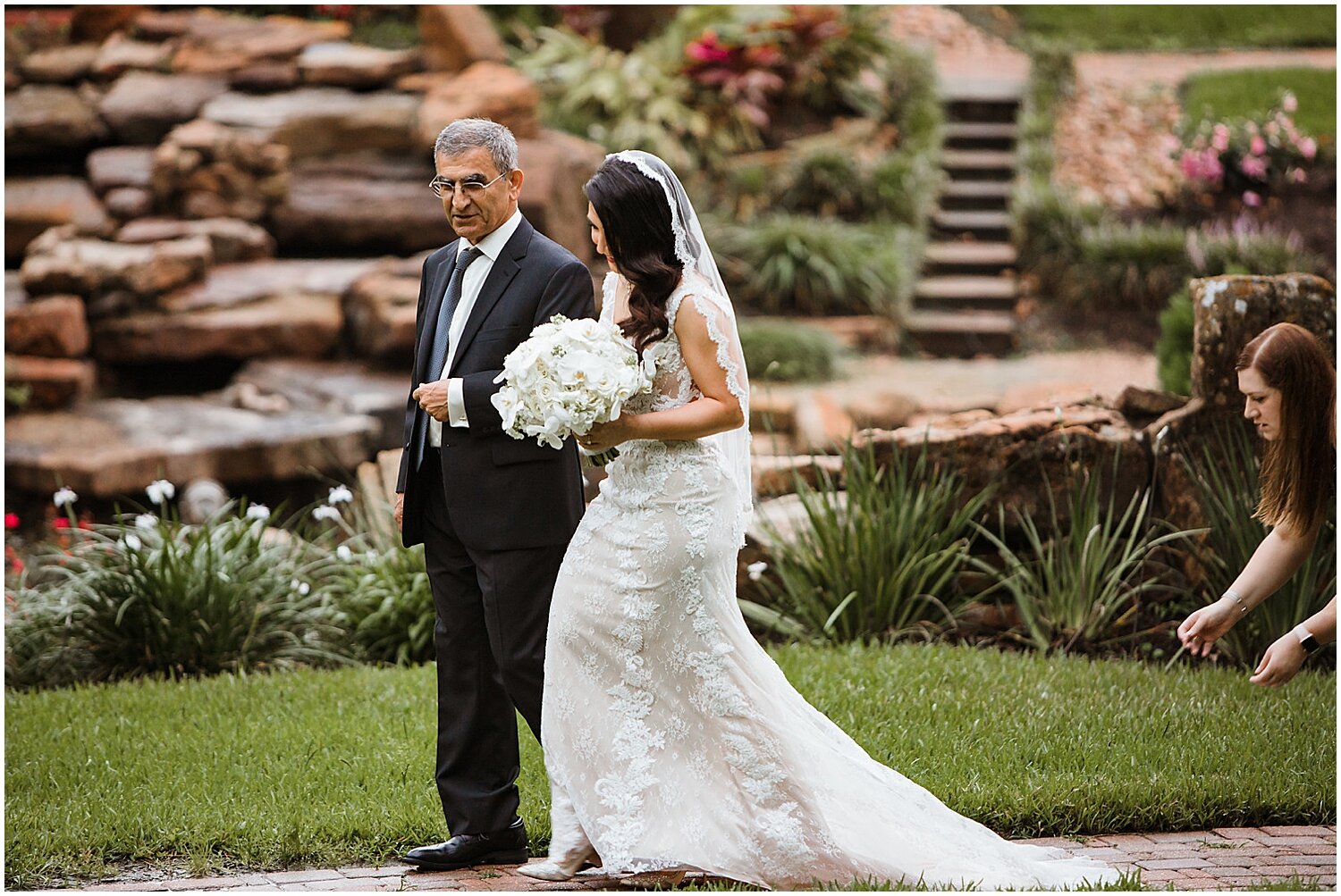  bride and father walking down the aisle 