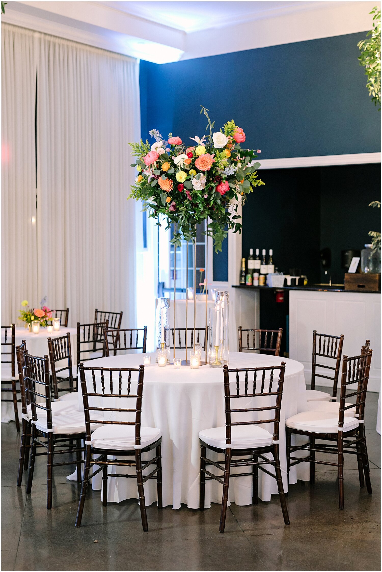 tall colorful floral wedding centerpiece 