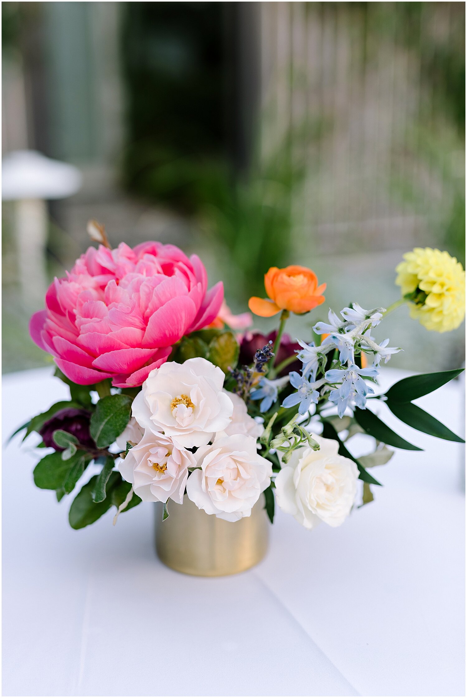  colorful floral wedding centerpiece 