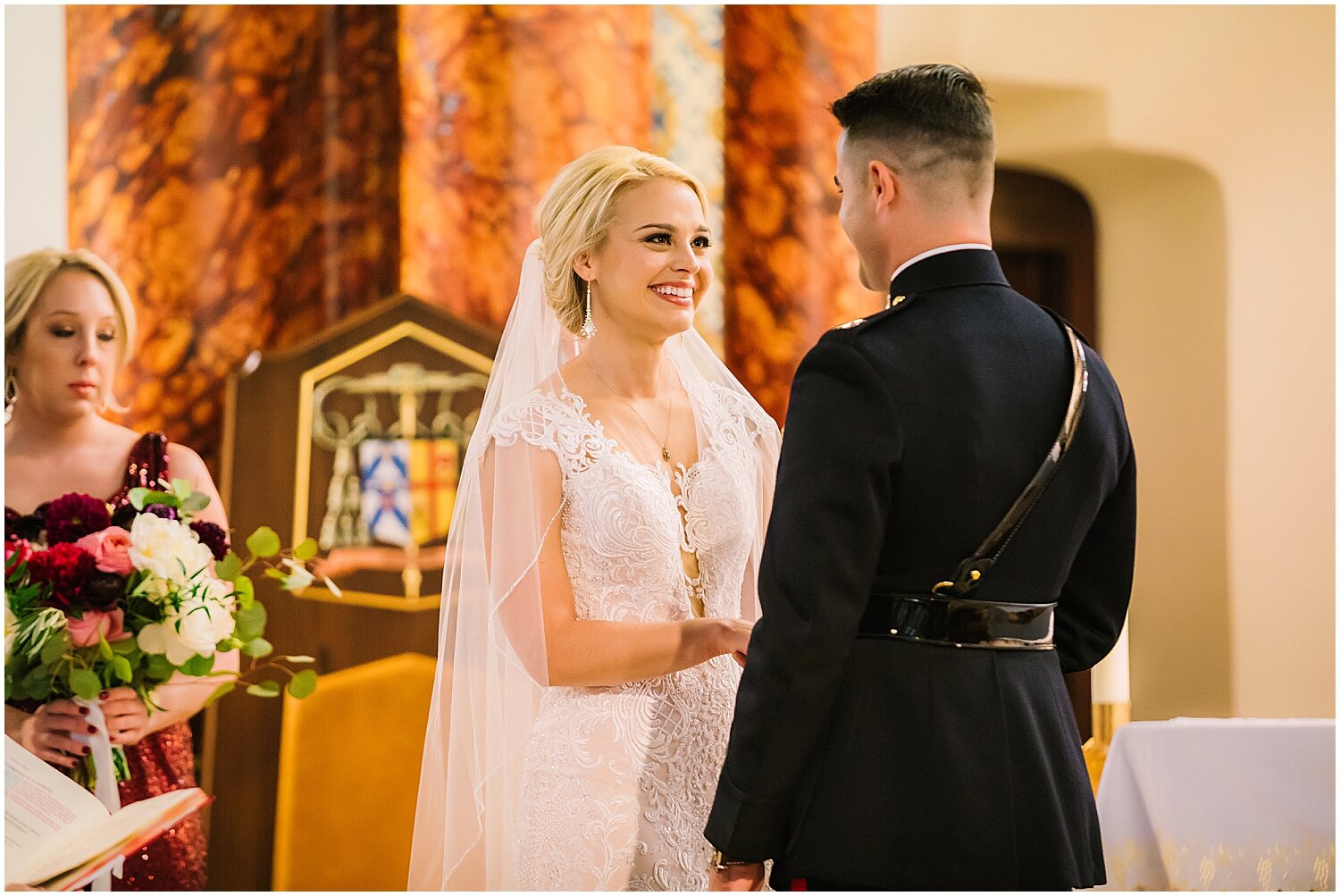  bride and groom at their wedding ceremony in Austin 