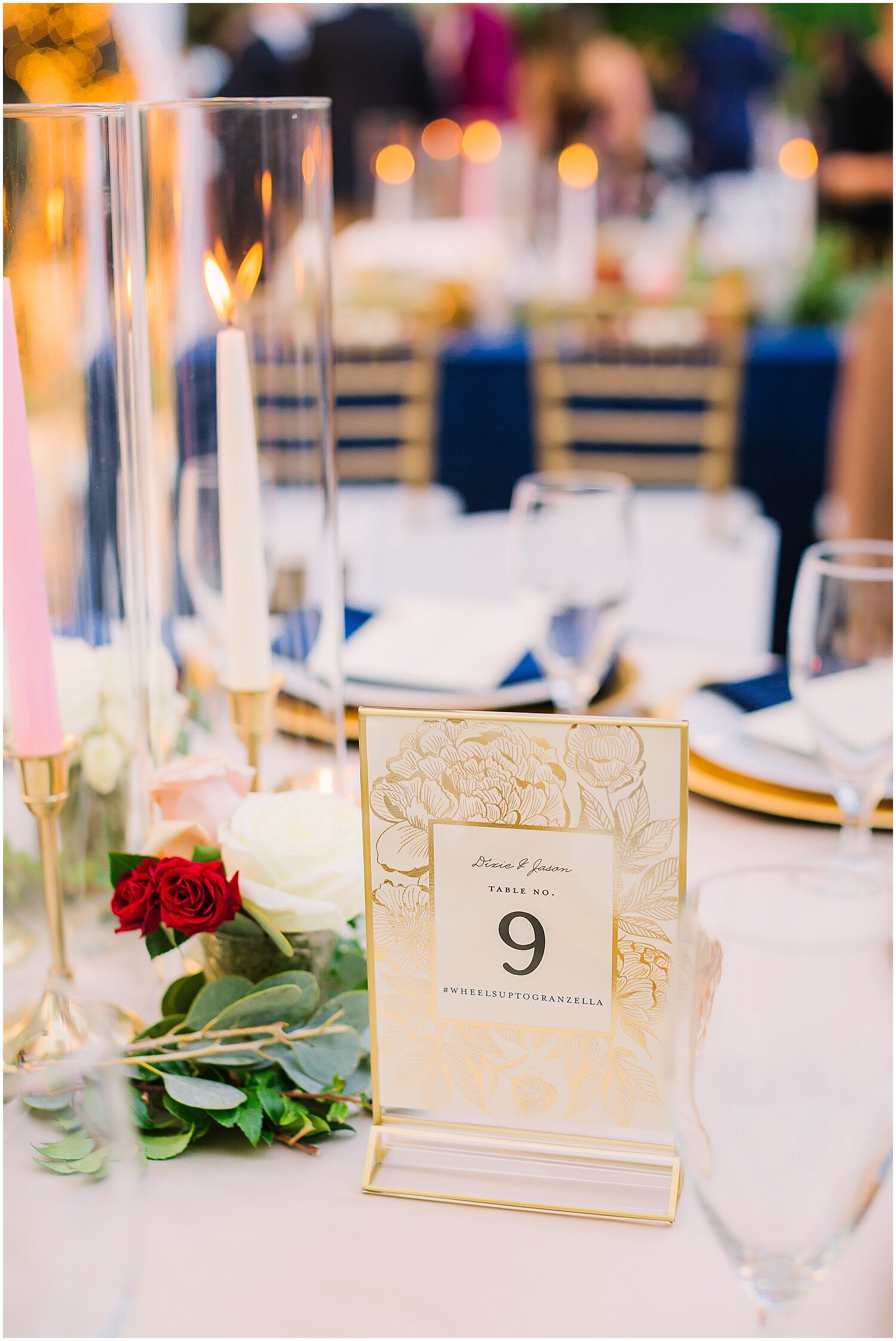  gold table number sign 