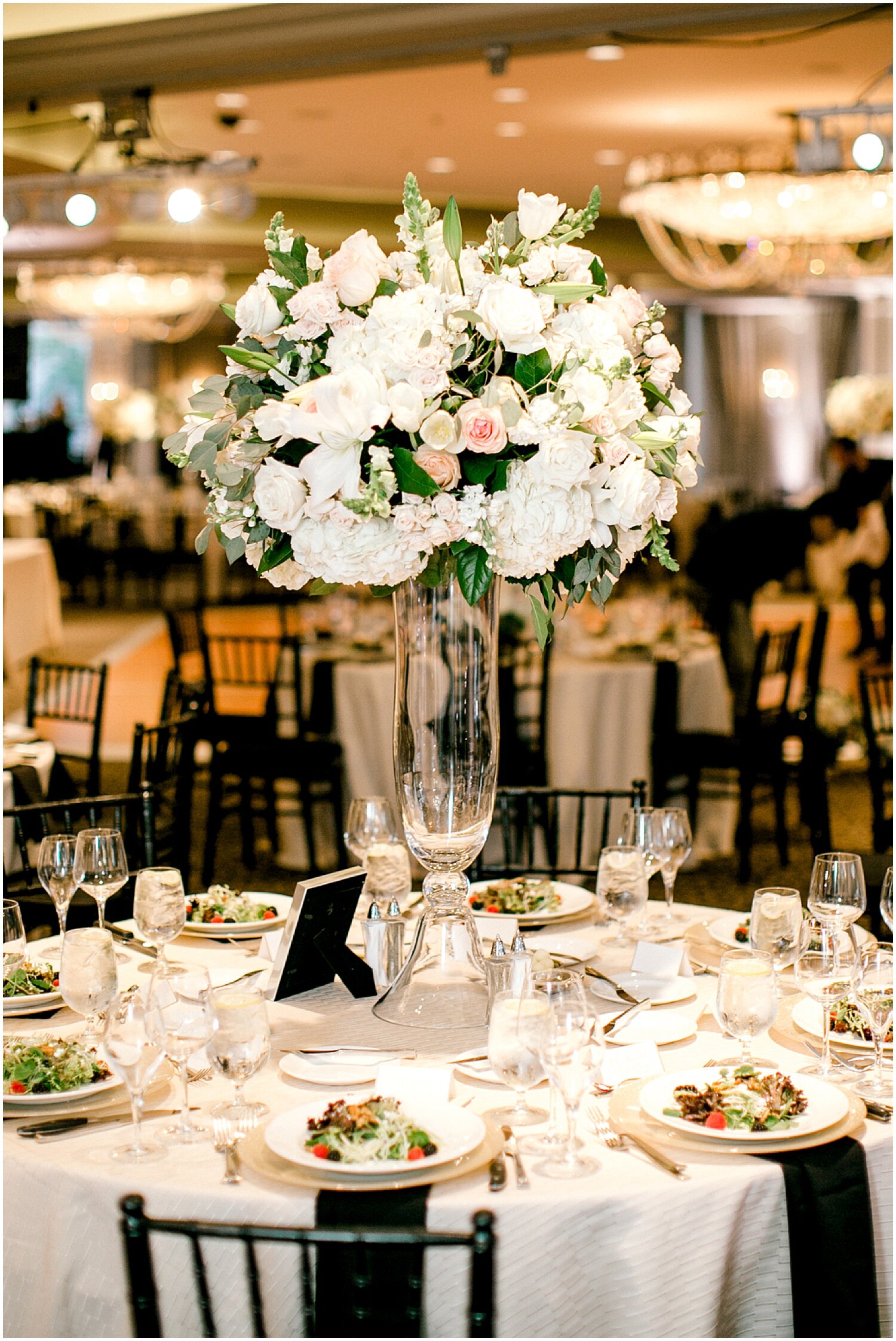  tall white floral centerpiece 