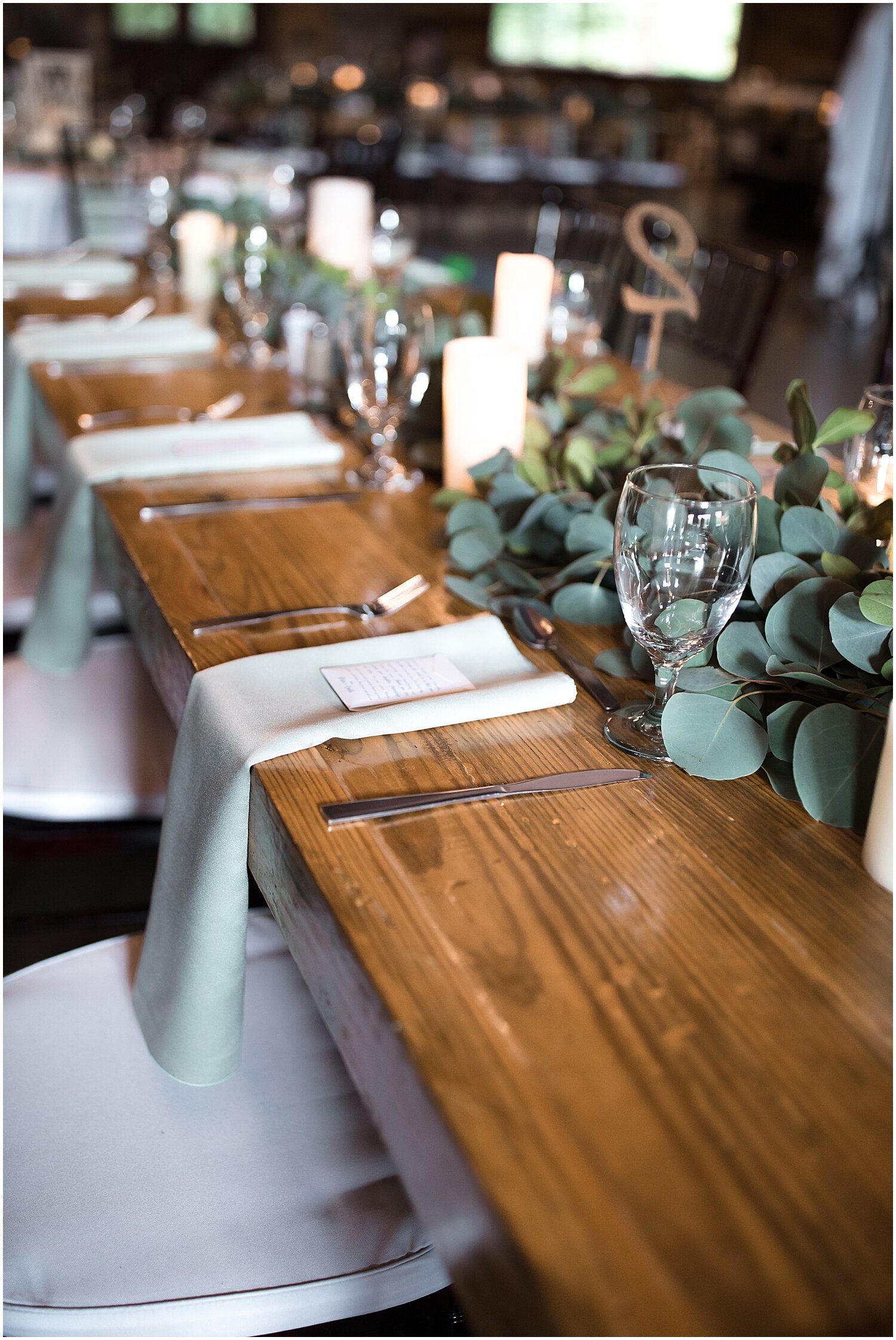  wedding tablescape with greenery decor 