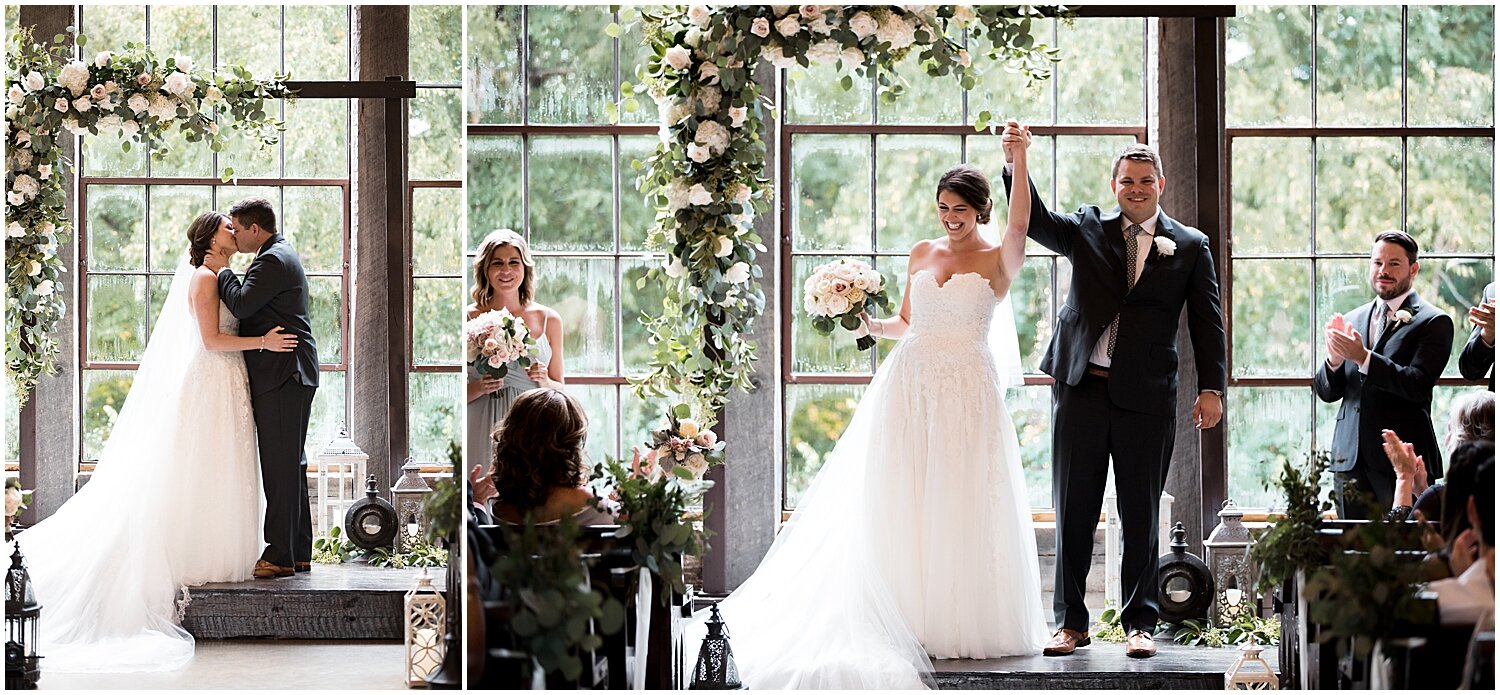  bride and groom say I do at their wedding ceremony 