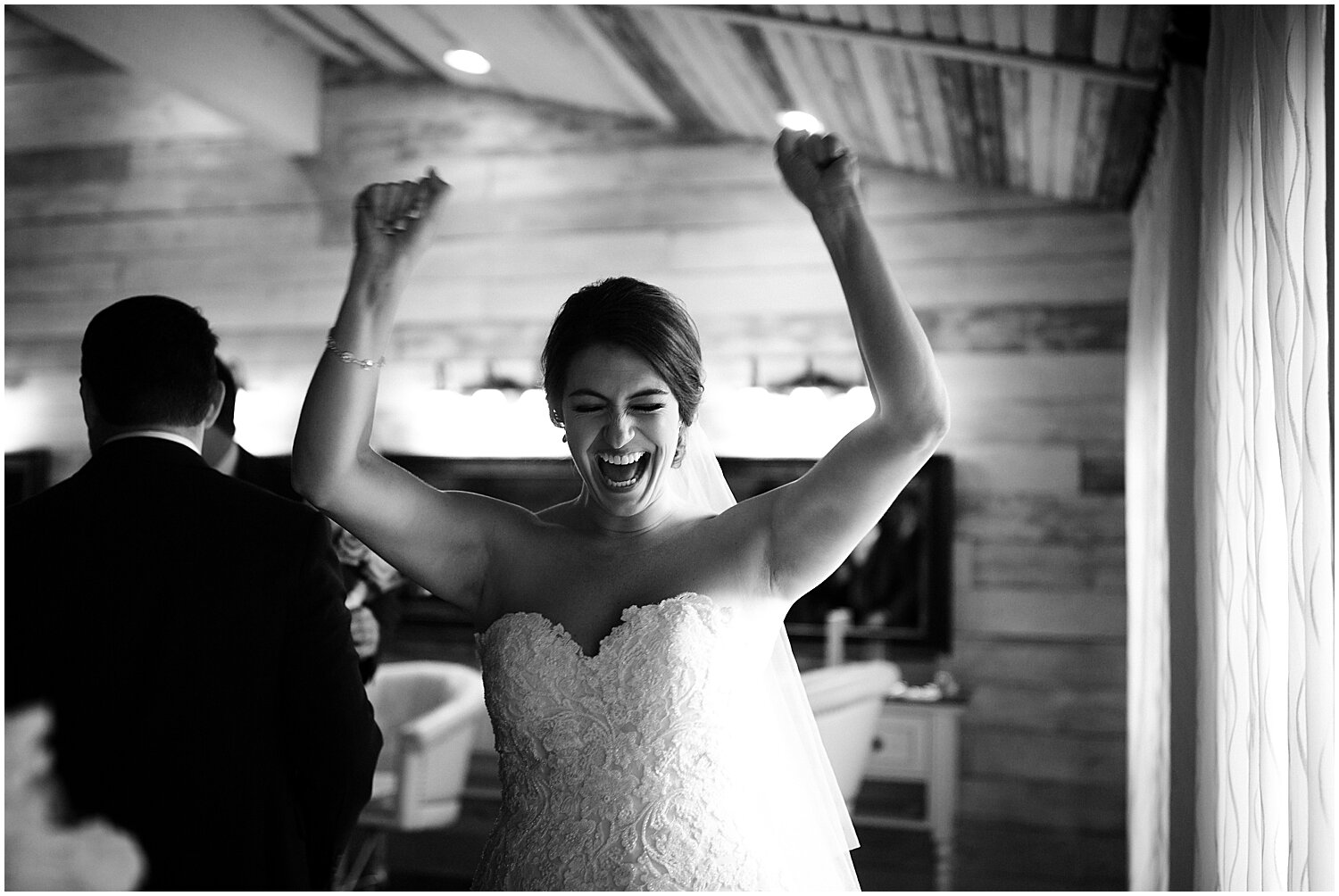  bride excited for her wedding  