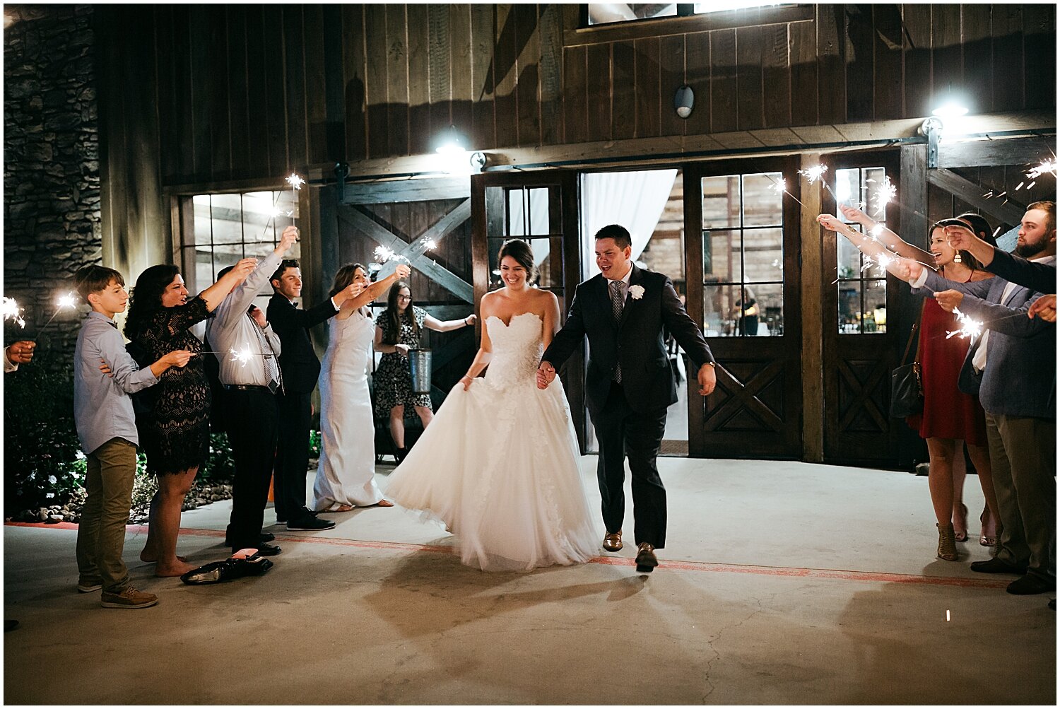  bride and groom’s grand entrance for Houston wedding 