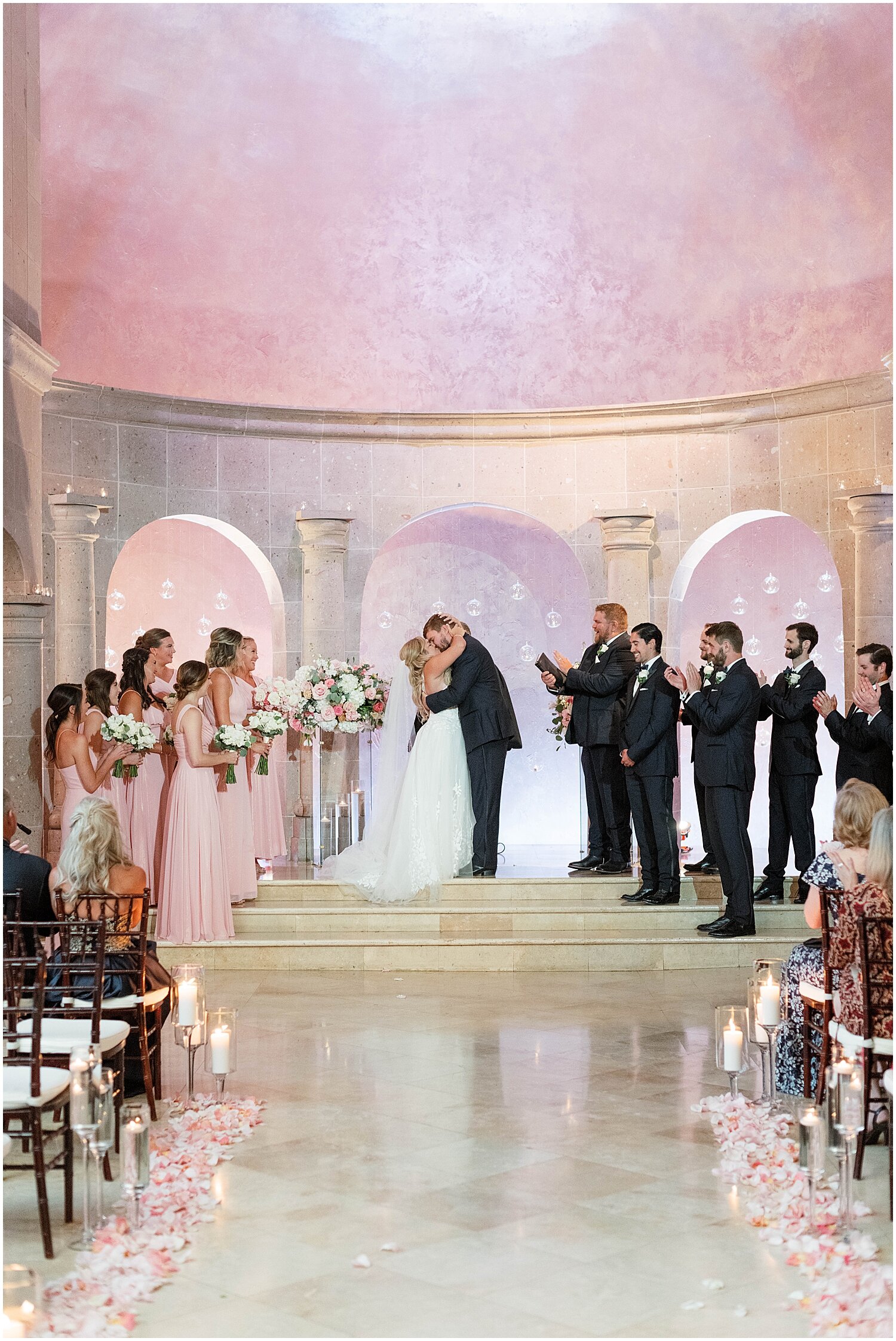  pink themed wedding ceremony 