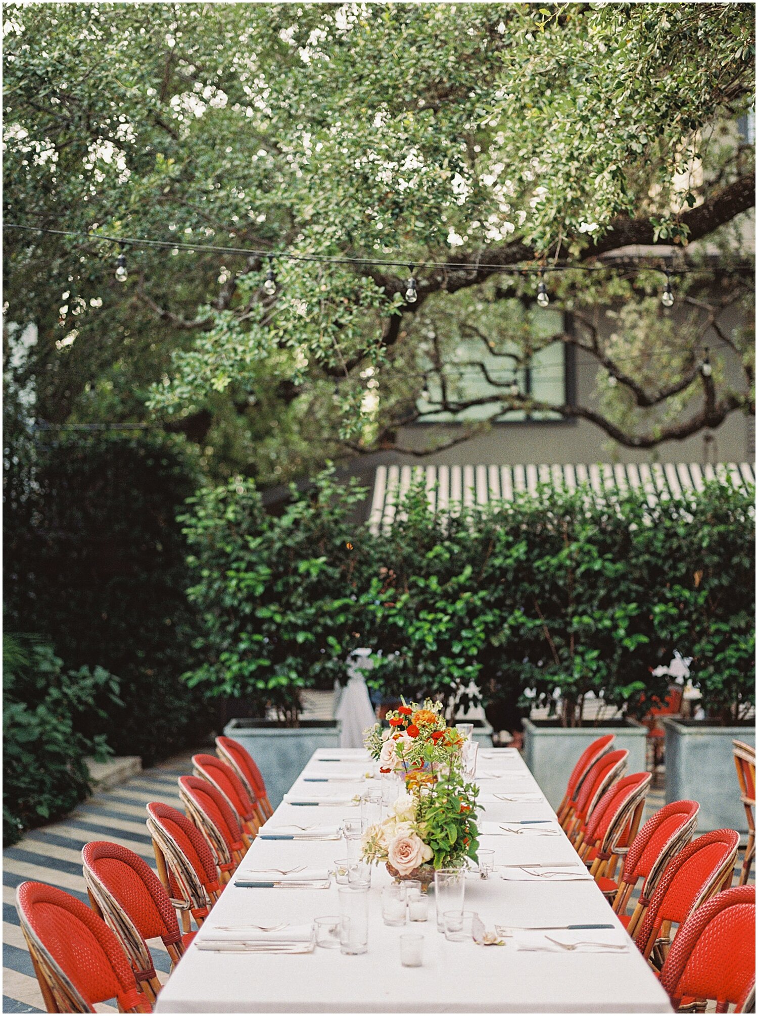  table setting for Texas wedding Covid 