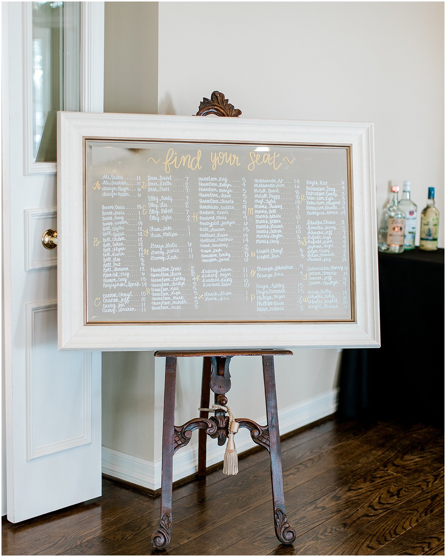  find your seat wedding decor 