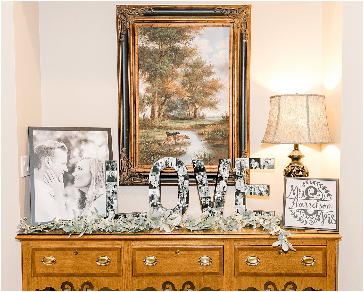  Memories with photo of the bride and groom table 