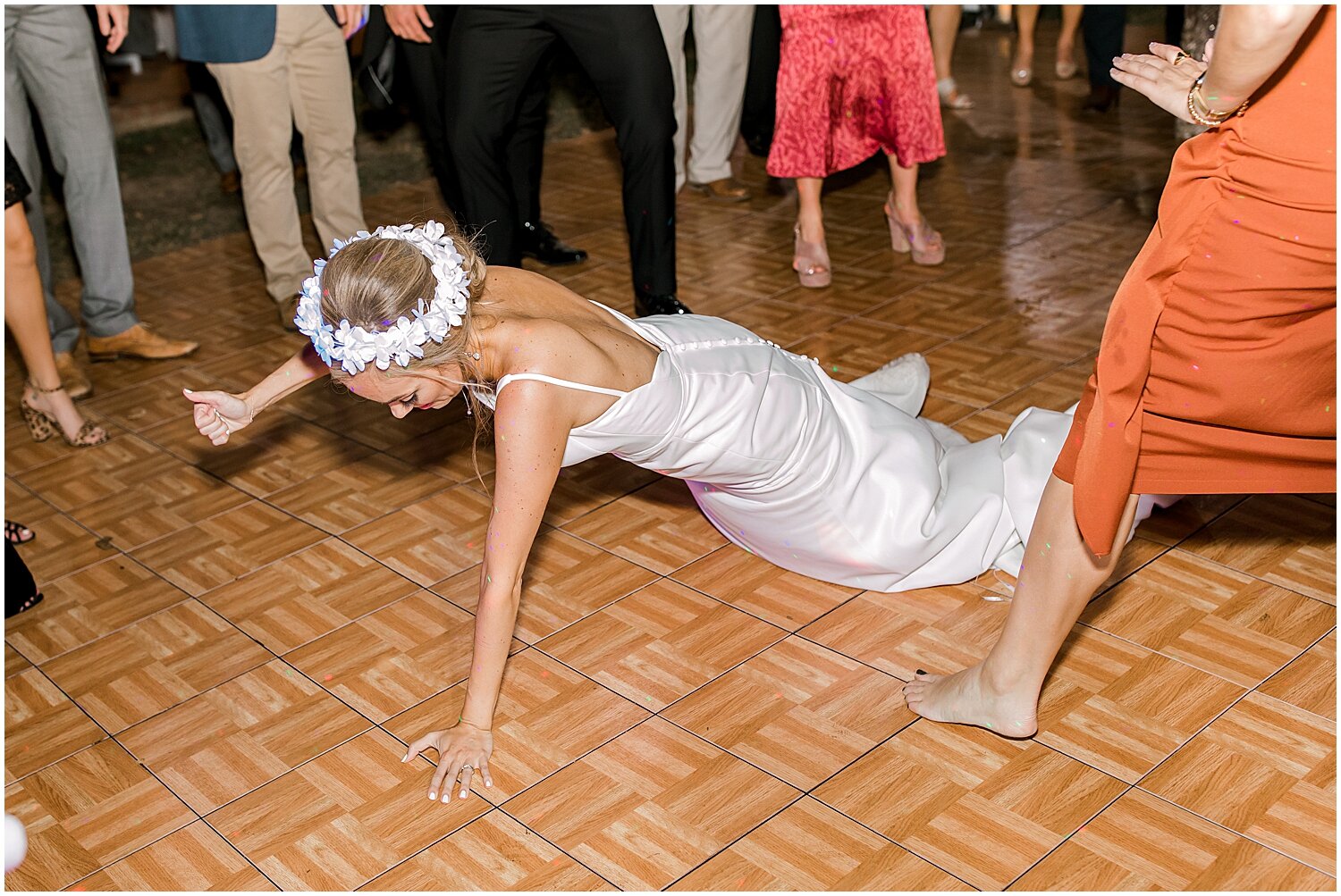  bride dancing at the reception 