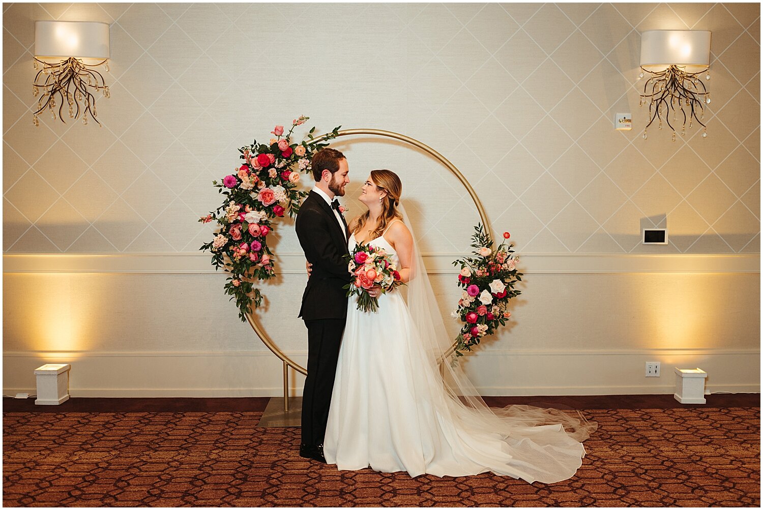  bride and groom portrait at their Hotel Zaza wedding 