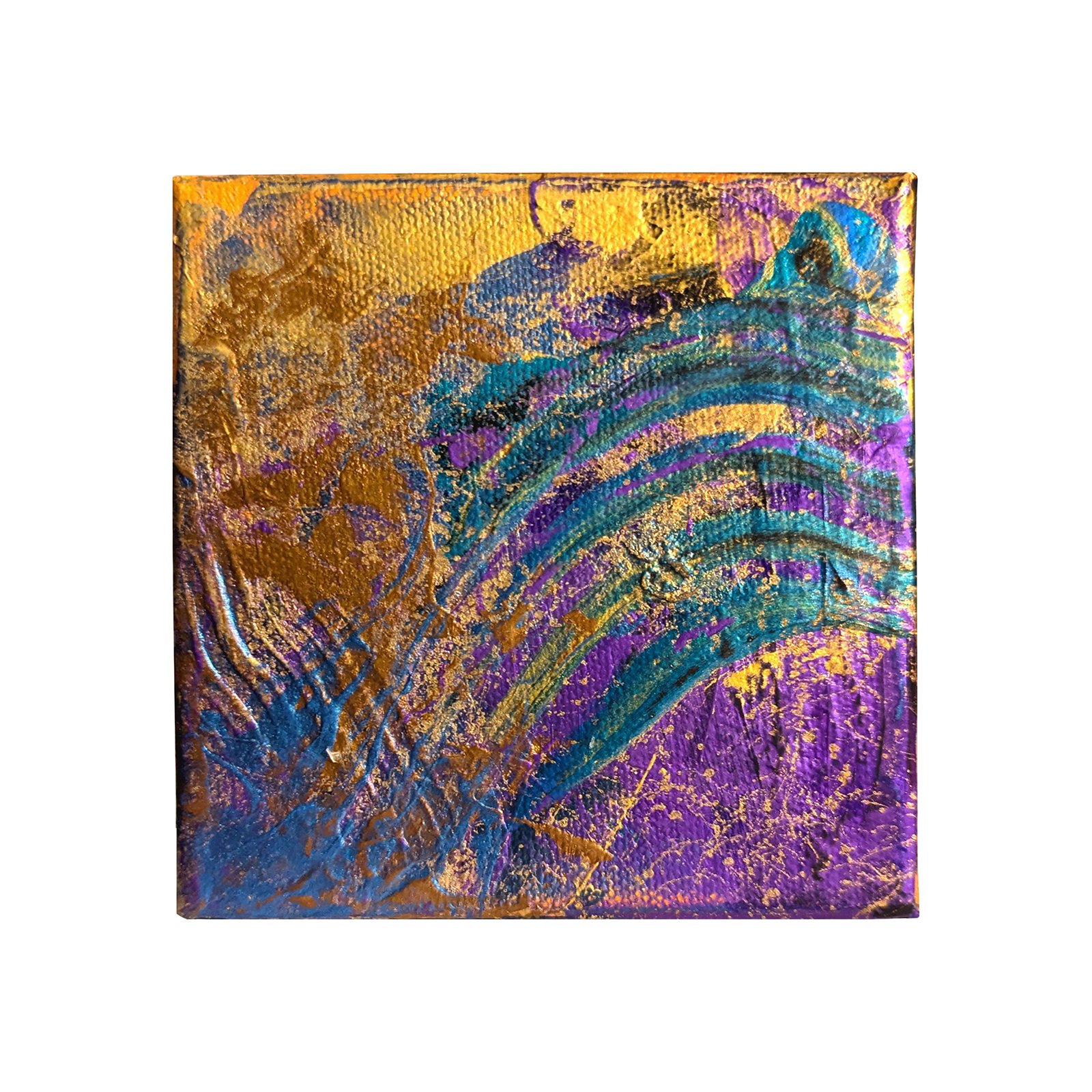 Mini Metallic Striped Painting