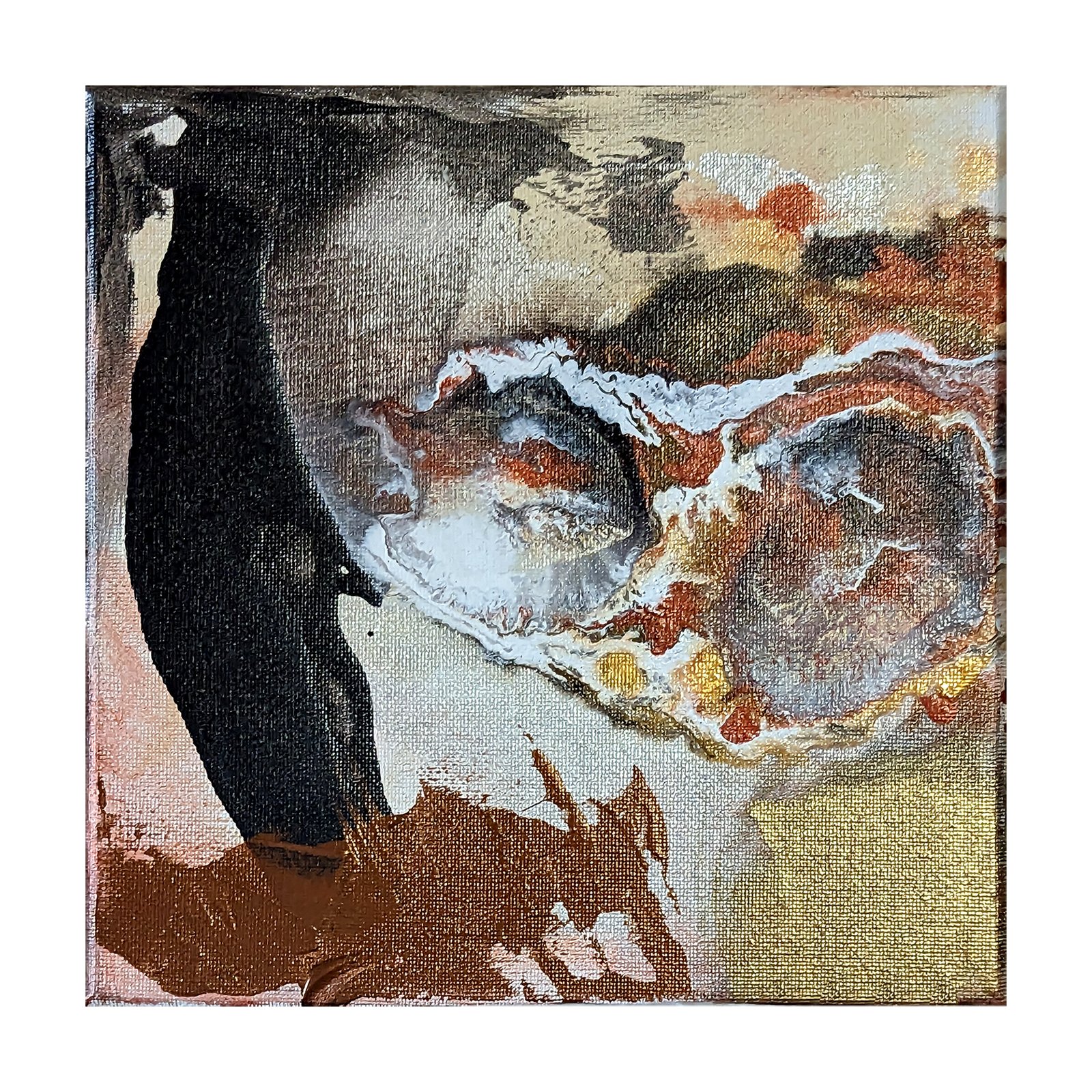Small Metallic Abstract Painting