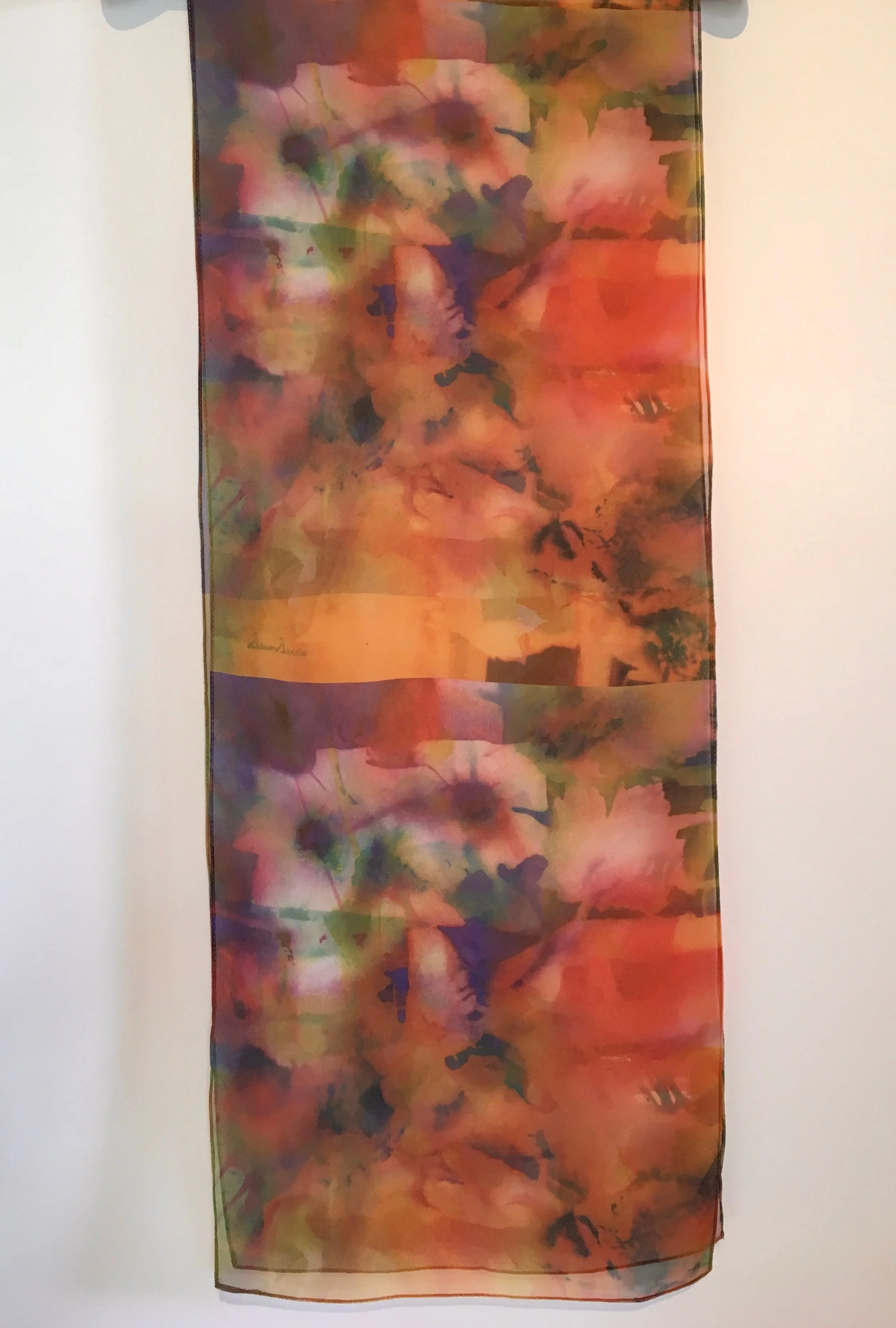 Santa Fe Sunset Silk Chiffon Scarf