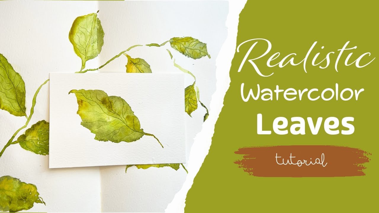 Thumbnail for Beala™ Art YouTube tutorial Realistic Watercolor Leaves