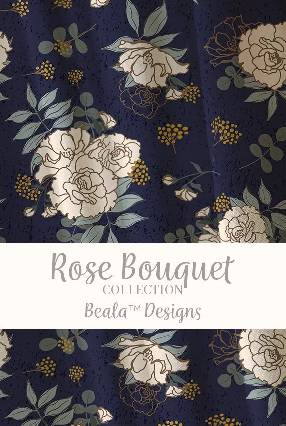Rose Bouquet on Navy fabric mockup.jpg