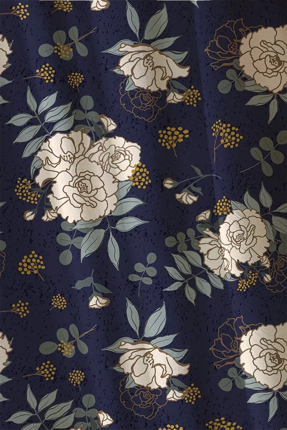 Romantic rose floral surface pattern repeat