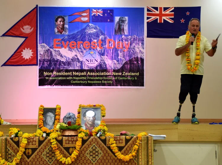 Selwyn marks the Everest Day