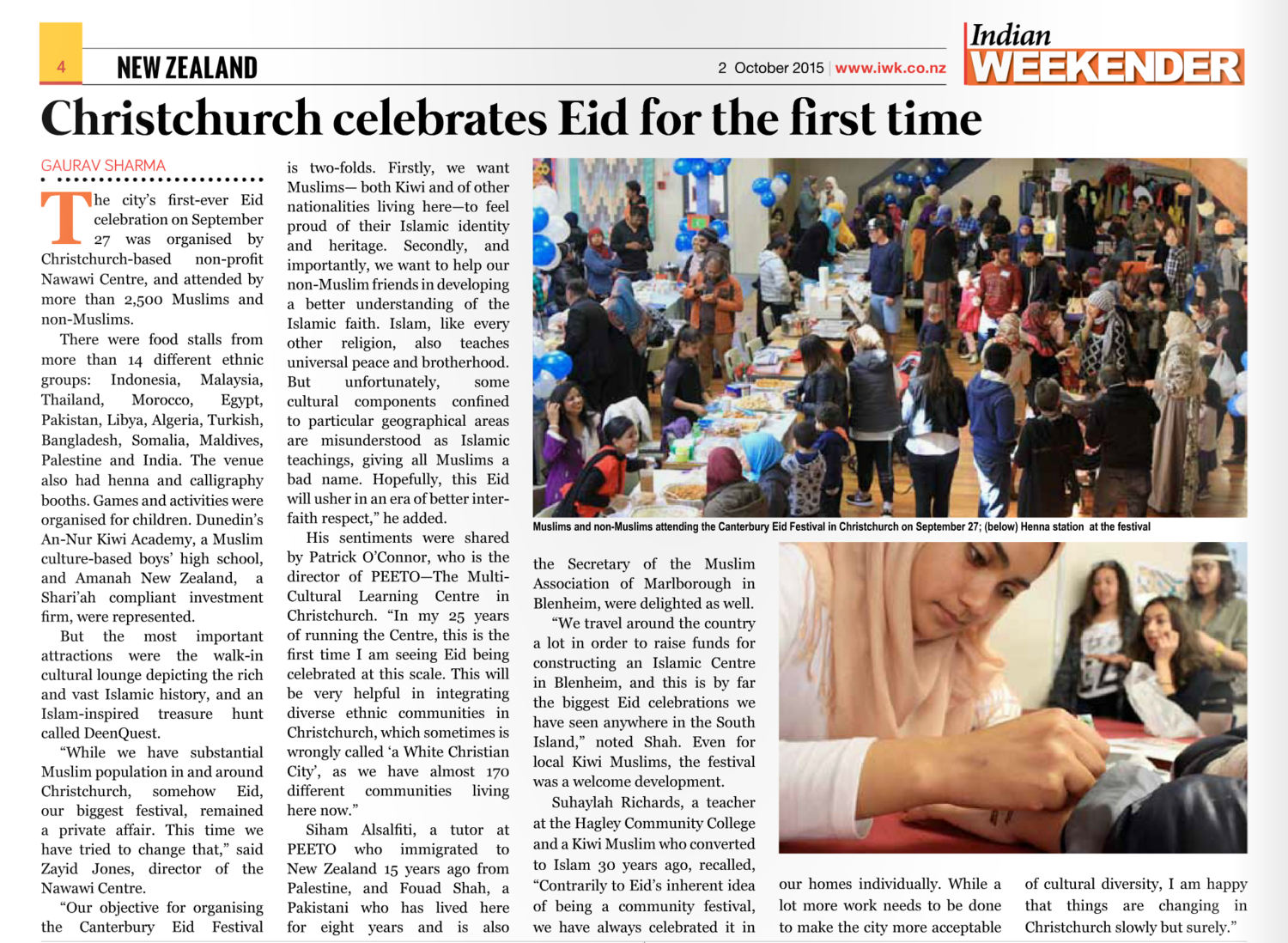 Christchurch celebrates Eid for the first time