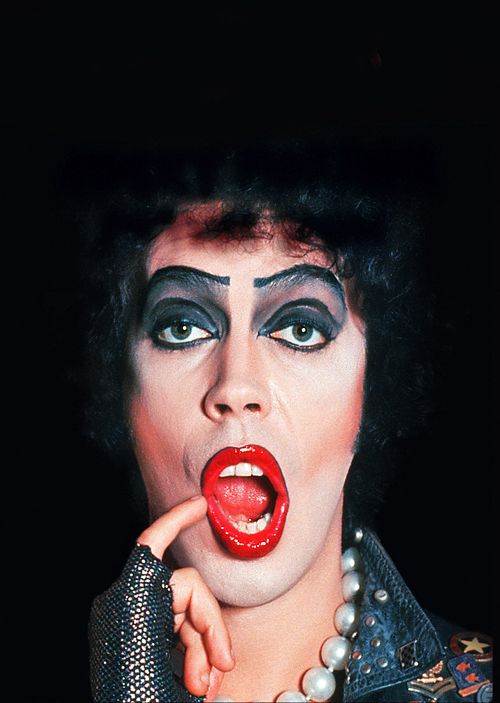 Tim Curry in The Rocky Horror Picture Show, 1975.