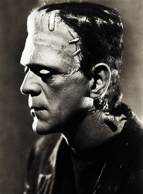 Boris Karloff as Frankenstein in Bride of Frankenstein, 1935.