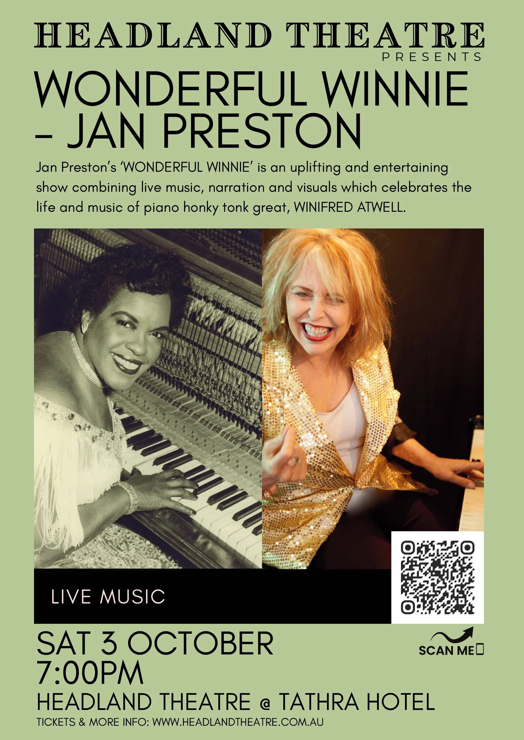 Wonderful Winnie Jan Preston at Headland Theatre