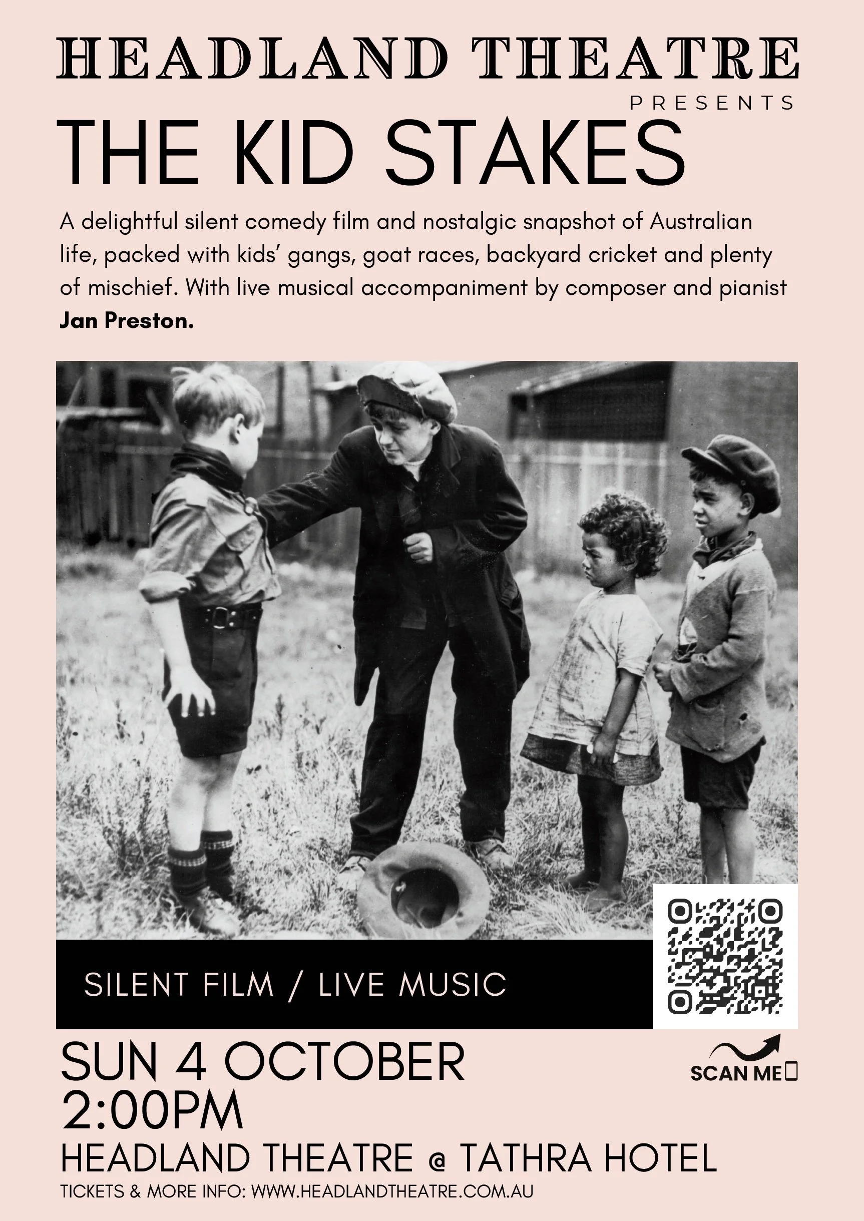 The Kid Stakes film &amp; live music at Headland Theatre