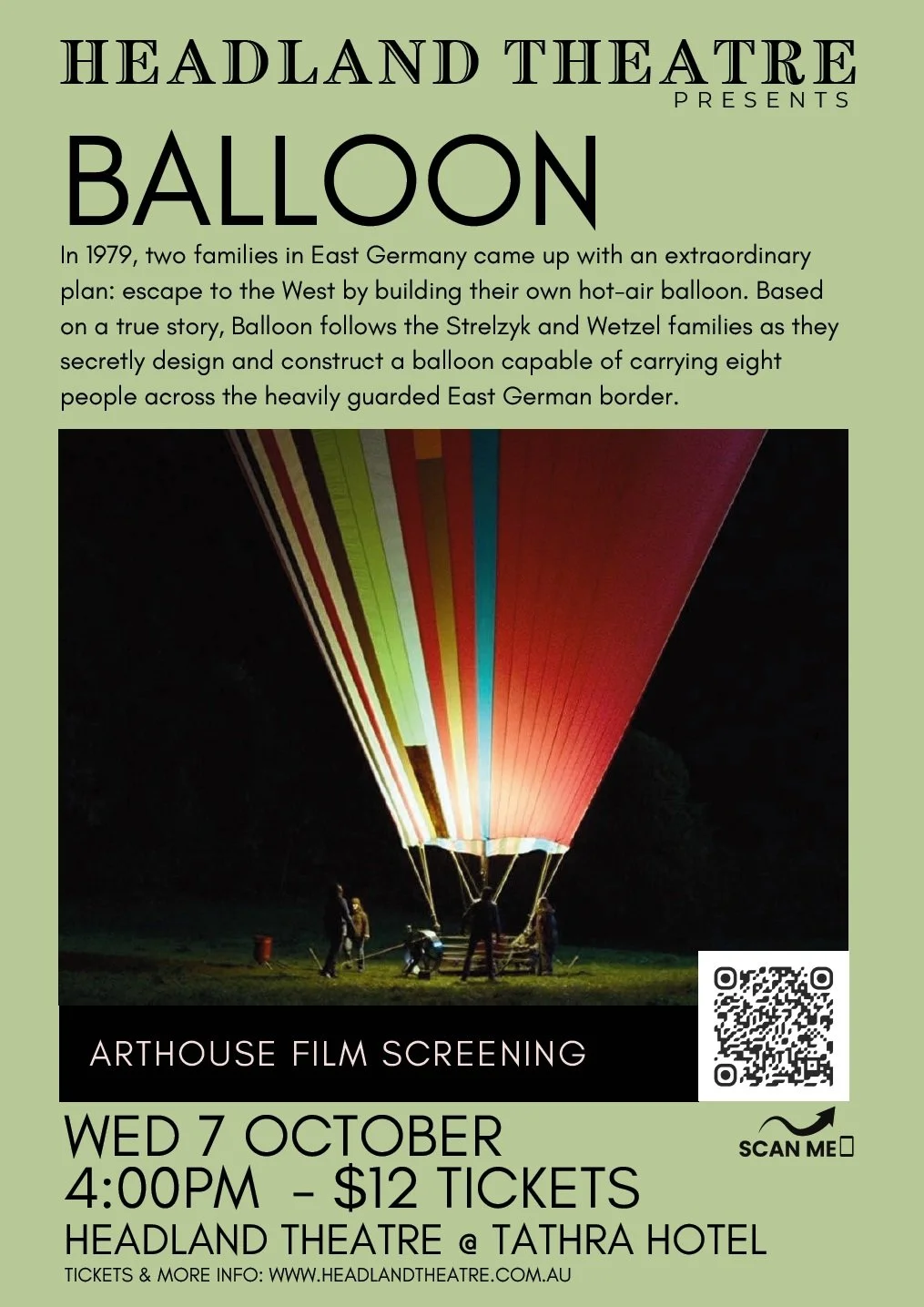 Balloon arthouse film at Headland Theatre