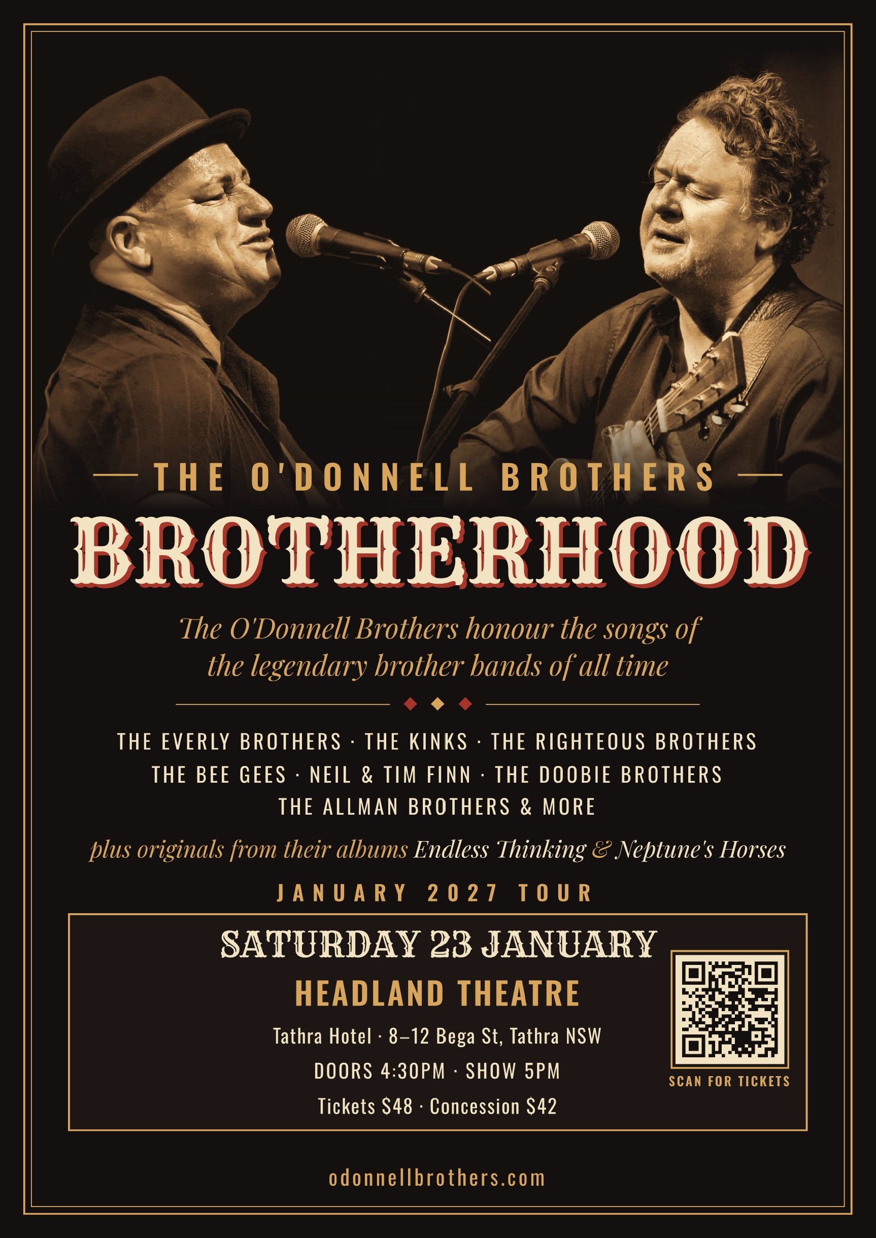 Brotherhood O'Donnell Brothers at the Headland Theatre - Tathra Hotel