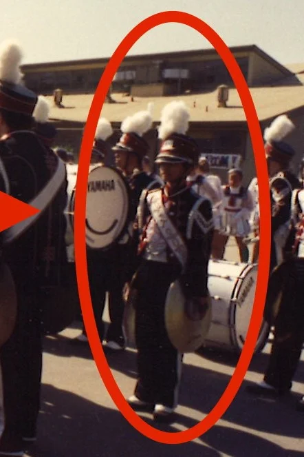 My skinny white legs inspired me to join Band...