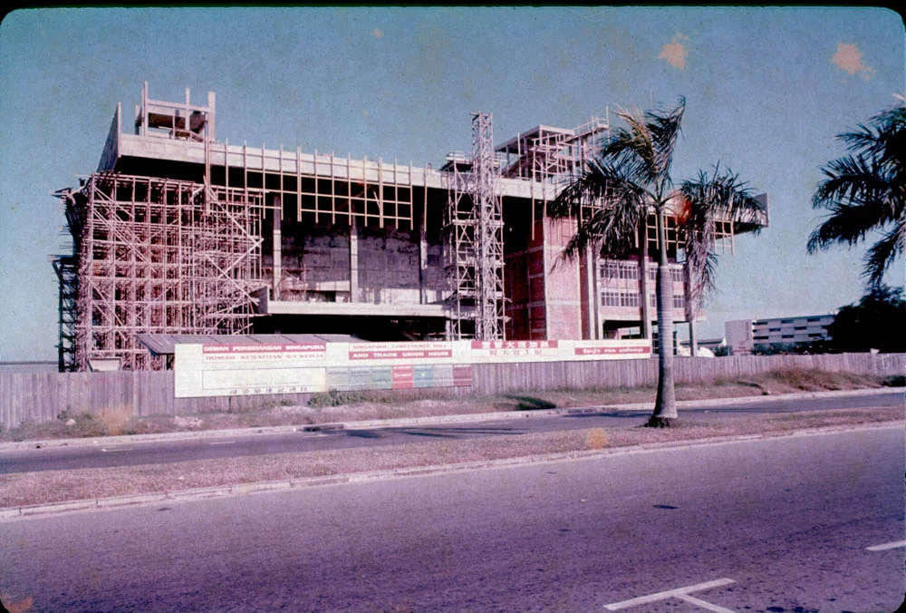 Singapore Conference Hall and Trade Union House under construction (Image © Lim Chong Keat) courtesy of Jiat Hwee Chang