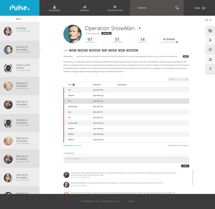 Pulse detail screen