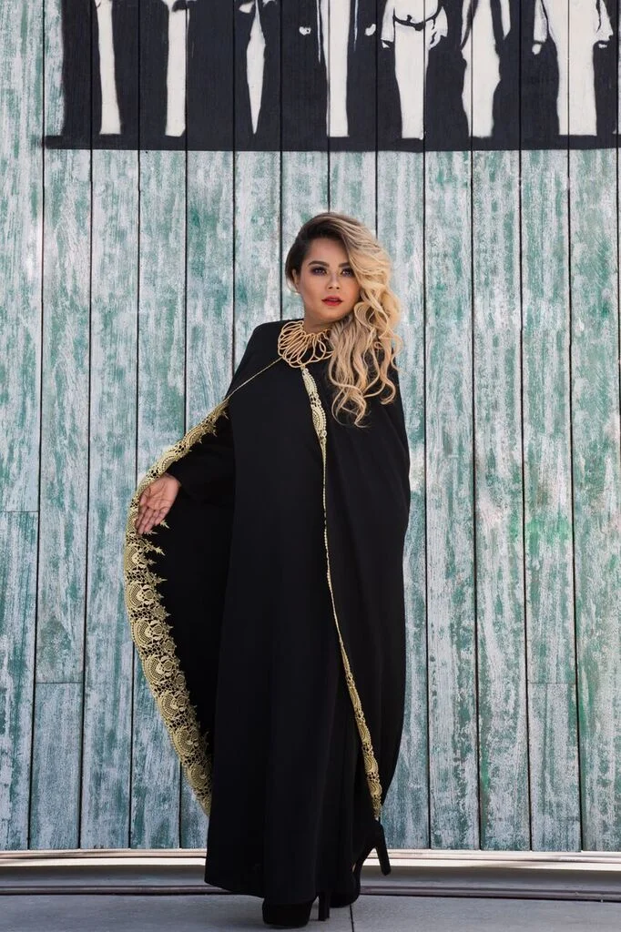 GOLD AND BLACK ABAYA