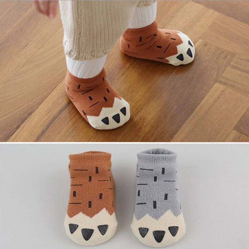 Unisex bear anti slip socks